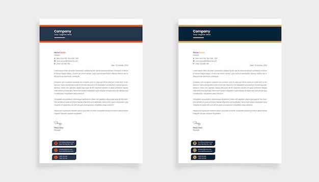 Modern business letterhead template