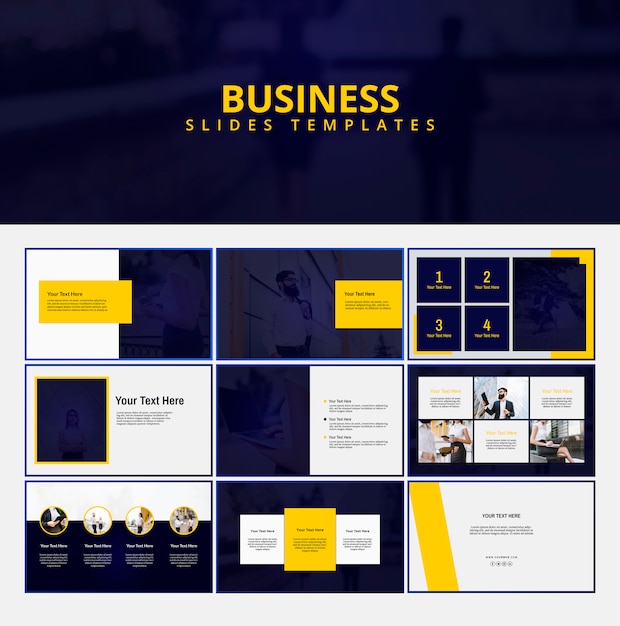 Modern business slides templates