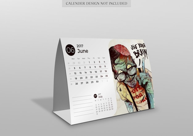 PSD modern calendar mockup