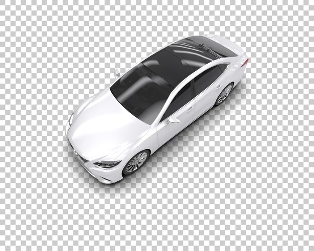 PSD modern car isolated on background 3d rendering illustration