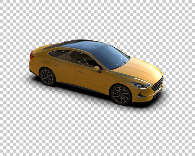 Modern car isolated on background 3d rendering illustration