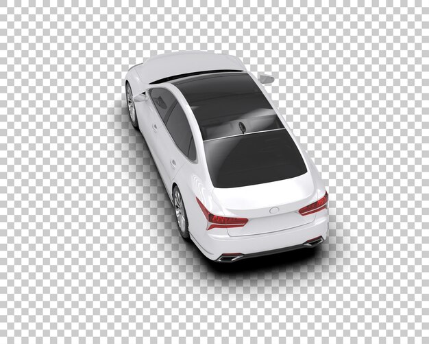 Modern car isolated on background 3d rendering illustration