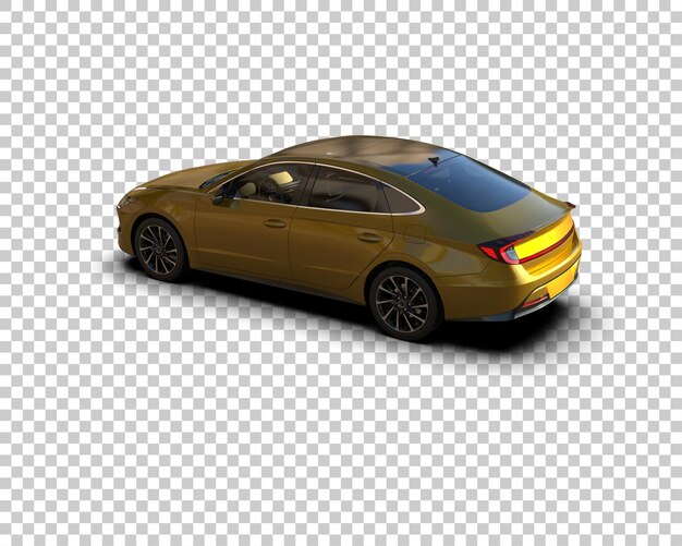 Modern car isolated on background 3d rendering illustration