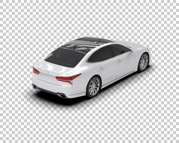 Modern car isolated on background 3d rendering illustration