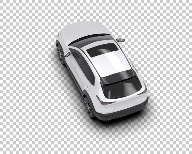 Modern car isolated on background 3d rendering illustration