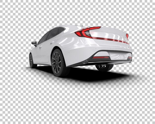 PSD modern car isolated on background 3d rendering illustration