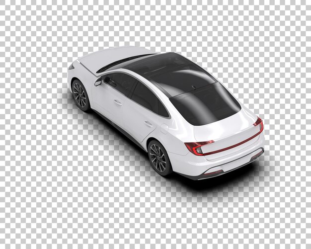 Modern car isolated on background 3d rendering illustration