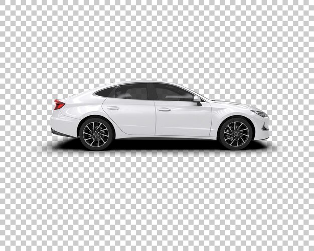 PSD modern car isolated on background 3d rendering illustration