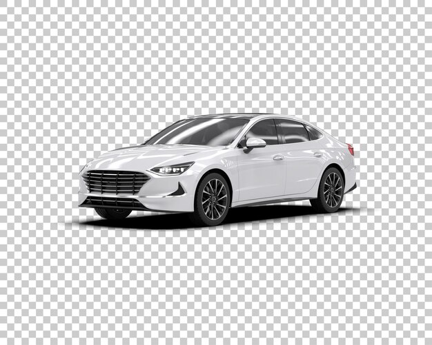 PSD modern car isolated on background 3d rendering illustration