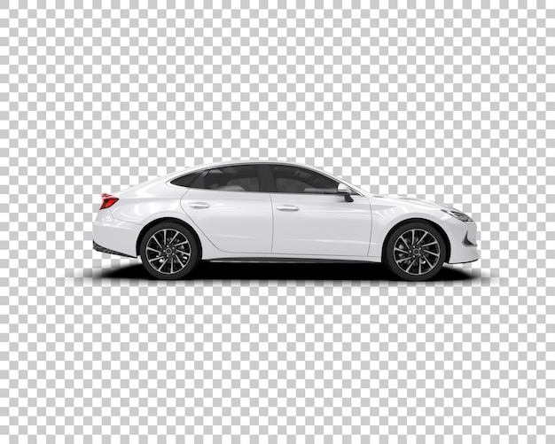 modern car isolated on background 3d rendering illustration