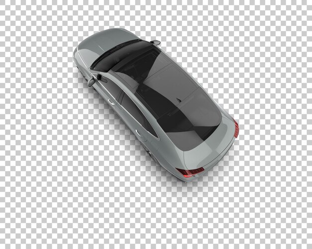 Modern car isolated on background 3d rendering illustration