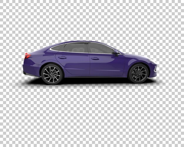 PSD modern car isolated on background 3d rendering illustration