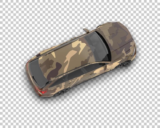 Modern car isolated on background 3d rendering illustration