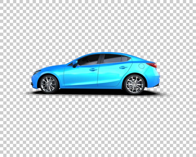 現代の車が背景に隔離された 3D レンダリングイラスト