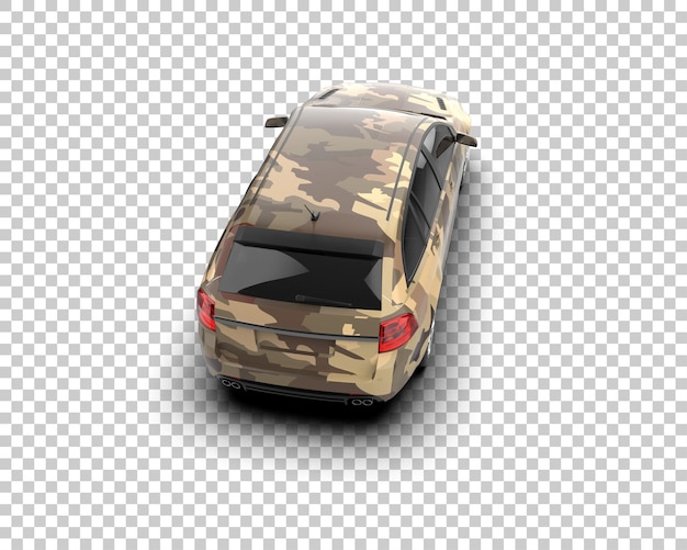 รถยนต์สมัยใหม่แยกจากพื้นหลังภาพประกอบการเรนเดอร์ 3 มิติ