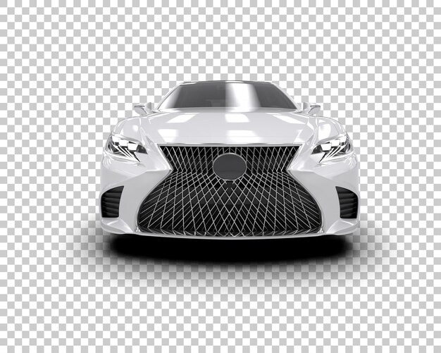 PSD modern car isolated on background 3d rendering illustration