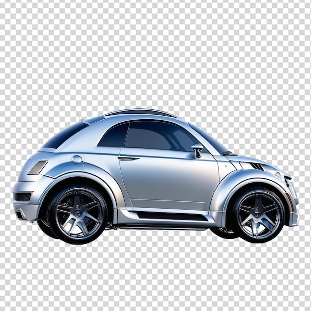 Modern car isolated on a transparent background 3d rendering with clipping path