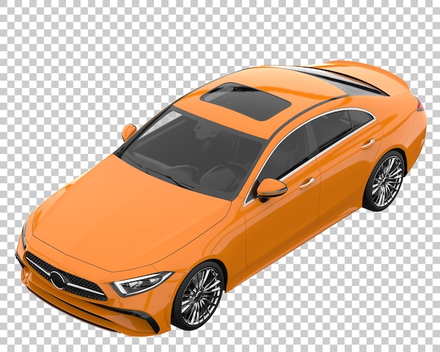 PSD 透明な背景に現代の車。 3 d レンダリング - イラスト