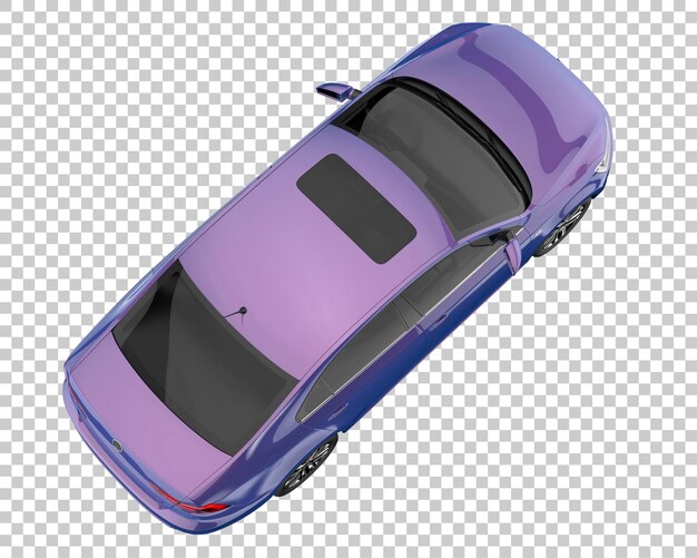 PSD 透明な背景に現代の車。 3 d レンダリング - イラスト