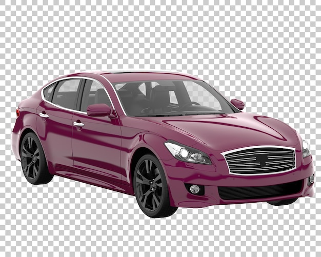 Modern car on transparent background. 3d rendering - illustration