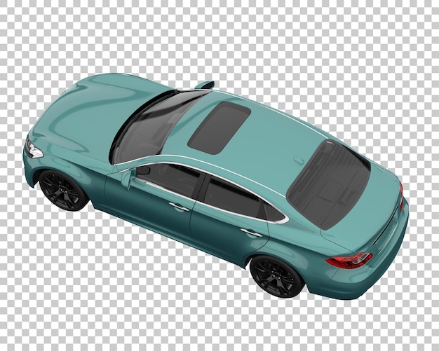 Modern car on transparent background. 3d rendering - illustration