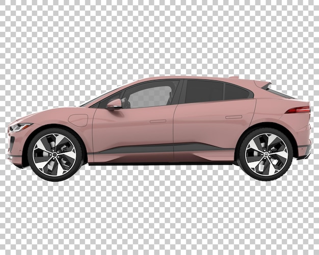 Modern car on transparent background. 3d rendering - illustration