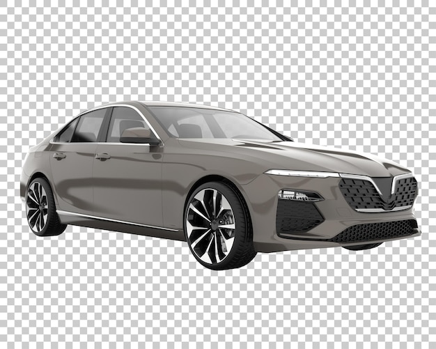 Modern car on transparent background. 3d rendering - illustration