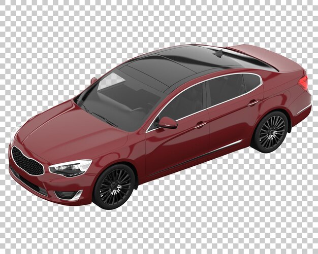 Modern car on transparent background. 3d rendering - illustration