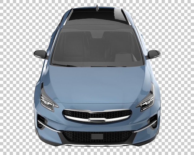 Modern car on transparent background. 3d rendering - illustration