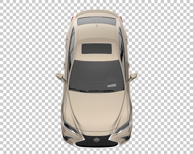 Modern car on transparent background. 3d rendering - illustration