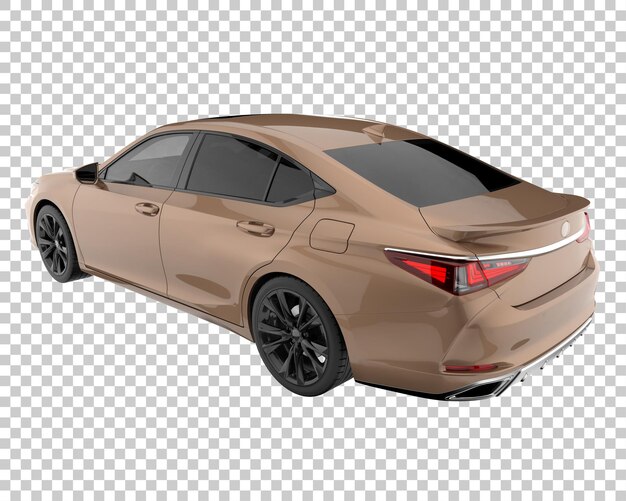 Modern car on transparent background. 3d rendering - illustration