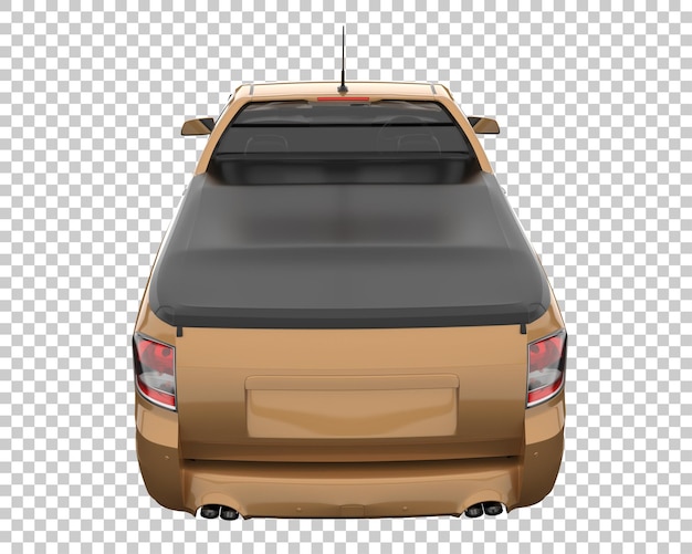 PSD modern car on transparent background. 3d rendering - illustration