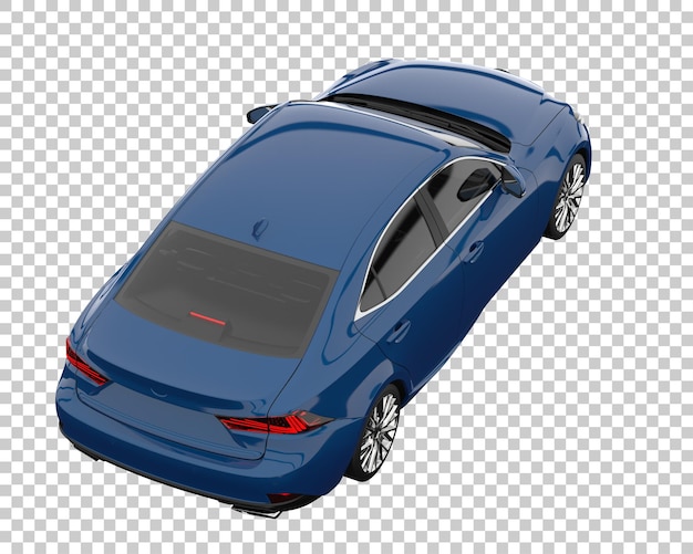 Modern car on transparent background. 3d rendering - illustration