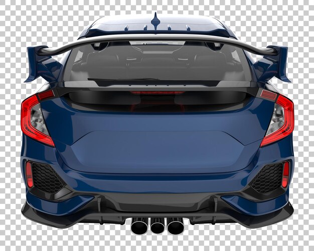 PSD modern car on transparent background. 3d rendering - illustration