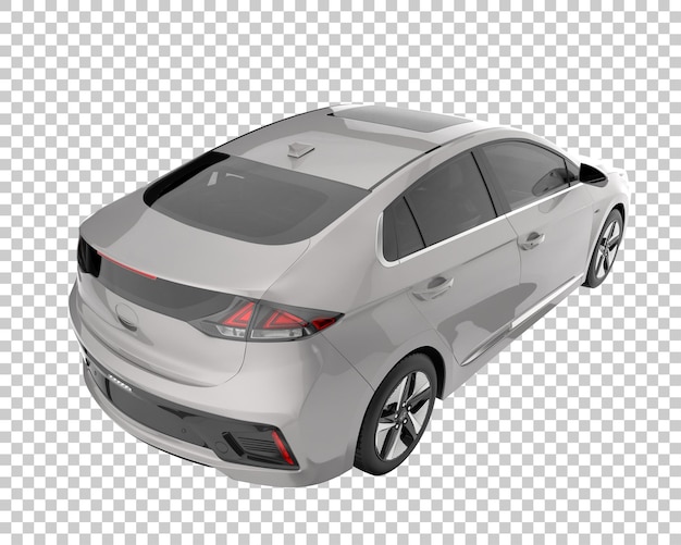 Modern car on transparent background. 3d rendering - illustration