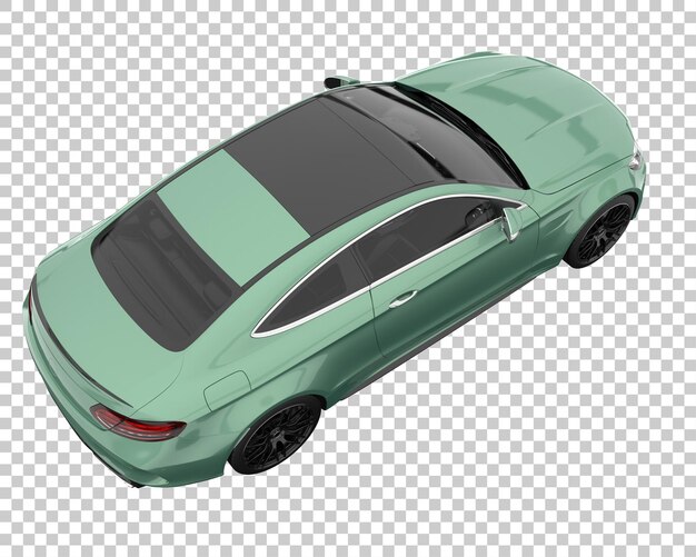 Modern car on transparent background. 3d rendering - illustration