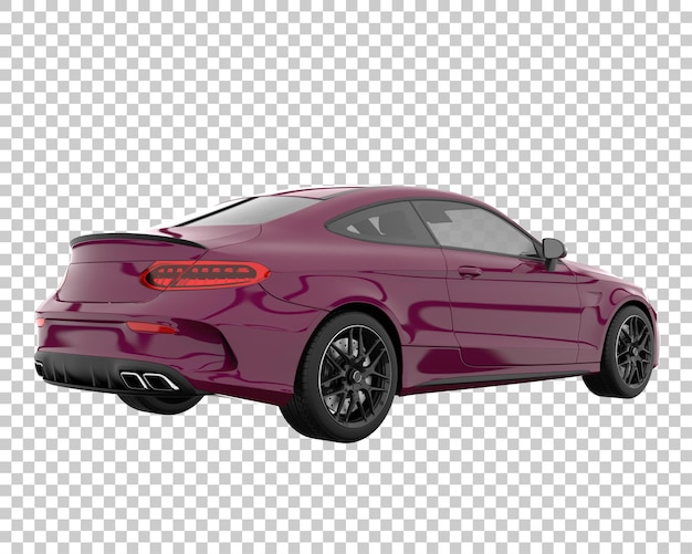 Modern car on transparent background. 3d rendering - illustration