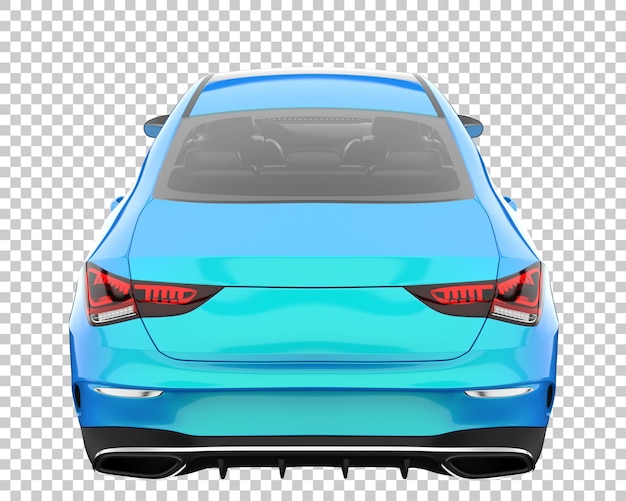 Modern car on transparent background. 3d rendering - illustration