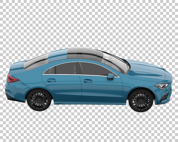 Modern car on transparent background. 3d rendering - illustration