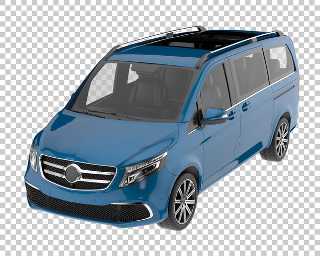 PSD modern car on transparent background. 3d rendering - illustration