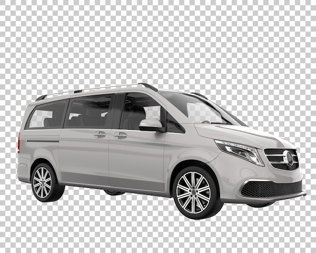 PSD modern car on transparent background. 3d rendering - illustration