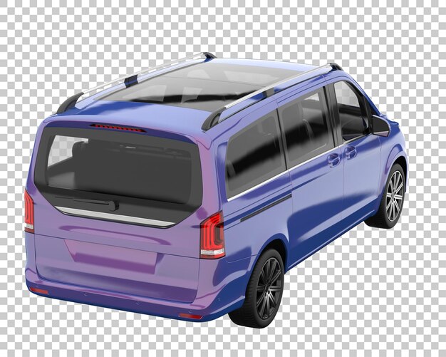 PSD modern car on transparent background. 3d rendering - illustration