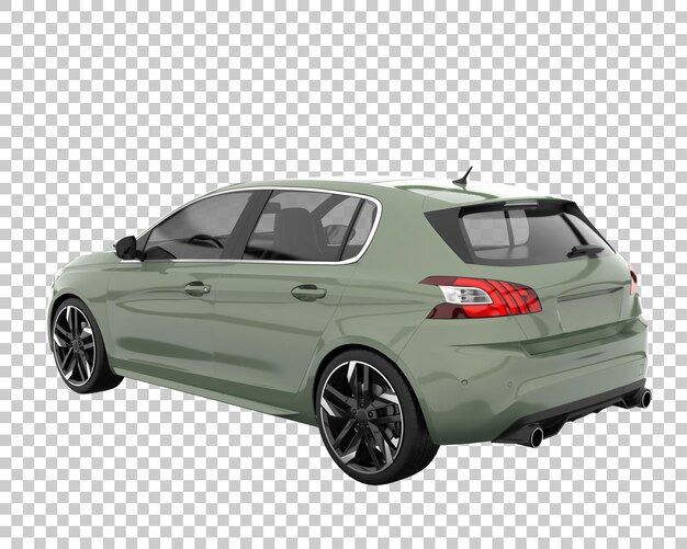 Modern car on transparent background. 3d rendering - illustration