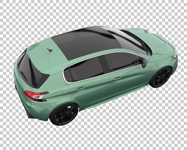 Modern car on transparent background. 3d rendering - illustration