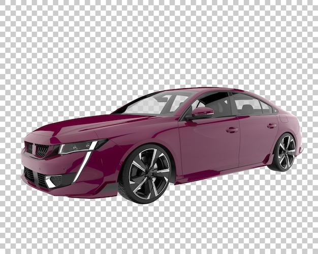 Modern car on transparent background. 3d rendering - illustration