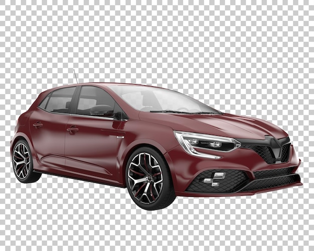 Modern car on transparent background. 3d rendering - illustration