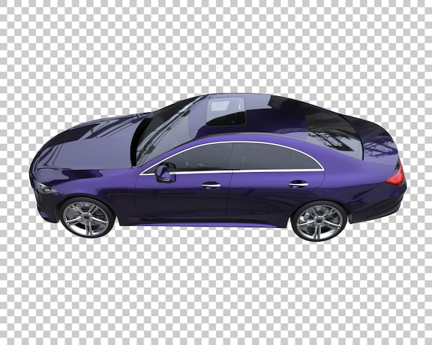 Modern car on transparent background. 3d rendering - illustration