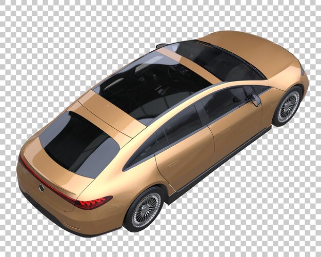 Modern car on transparent background. 3d rendering - illustration