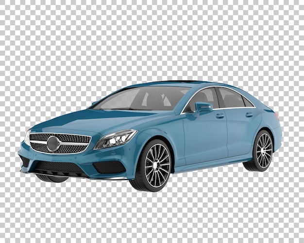 Modern car on transparent background. 3d rendering - illustration