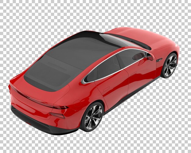 Modern car on transparent background. 3d rendering - illustration